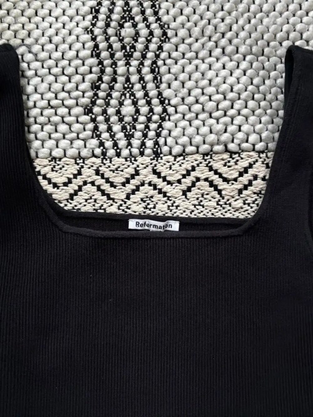 REFORMATION Black Julia Ribbed Sweater Tank Sz M - Picture 6 of 10